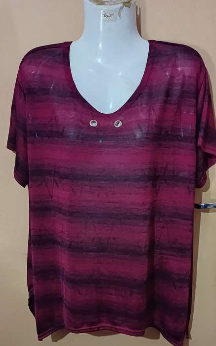 Ladies - Thin Multicolored Top - Make - Dannier - Size - L
