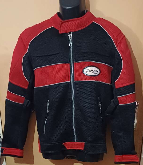 Mens - Multicolored Bike Jacket - Make - Perfecto Racing - Size - S