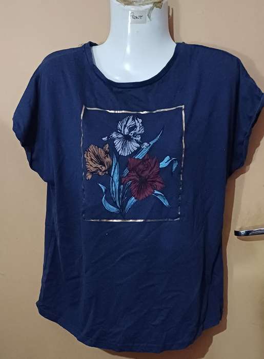 Ladies - Dark Blue Top - Make - Real Woman - Size - L