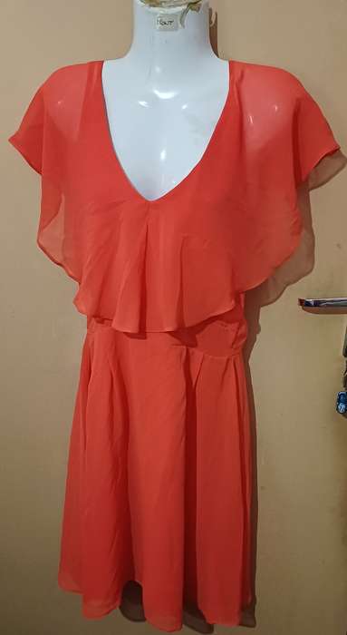 Ladies - Orange Dress - Make - SR Style Republic - Size - 32