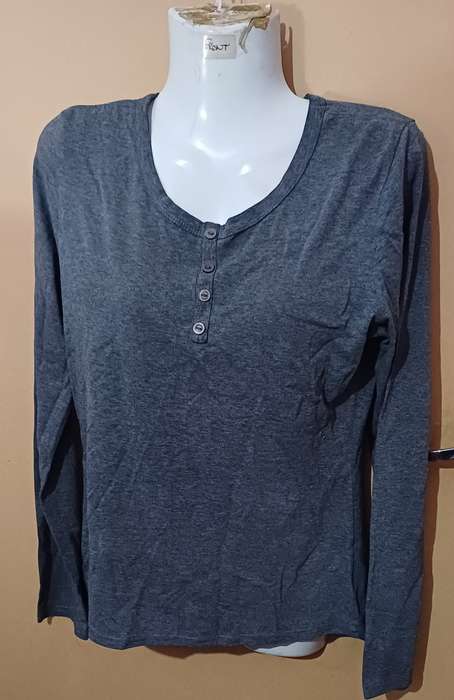 Ladies - Grey Pajama Top - Make - Love To Sleep - Size - L