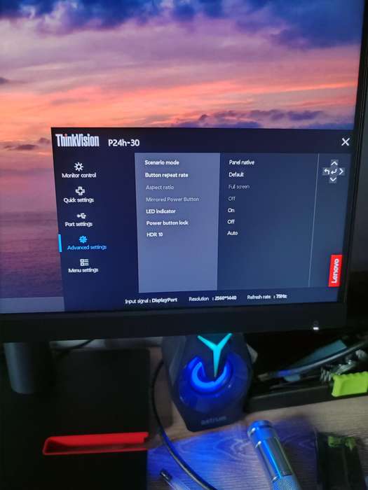 Lenovo ThinkVision QHD 1440p 24" Monitor (usb-c display)