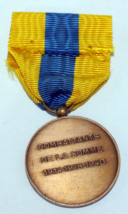 Somme Veteran's medal