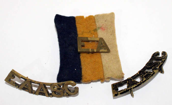 RARE East Africa Army Service corps helmet flash