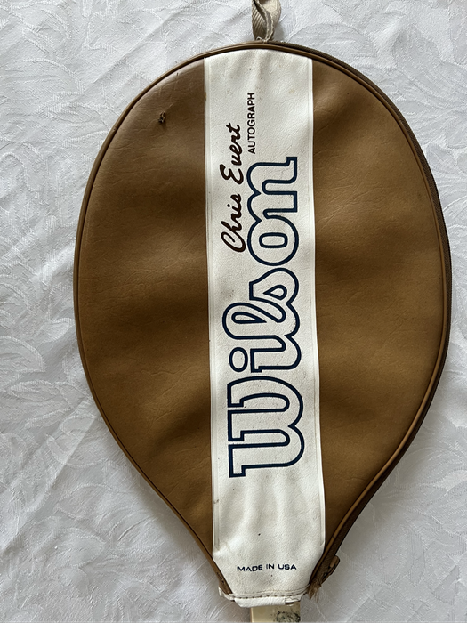 Vintage Chris Evert Autographed Wooden Tennis Racket