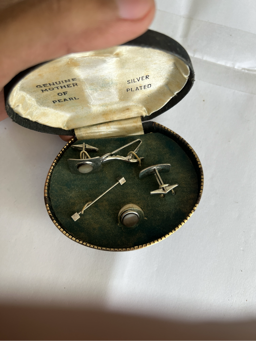 Vintage silver plated cufflink set