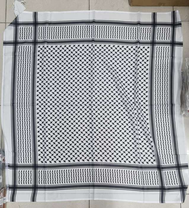 Palestinian cotton kefiya scarf 130 cm x 130 cm square