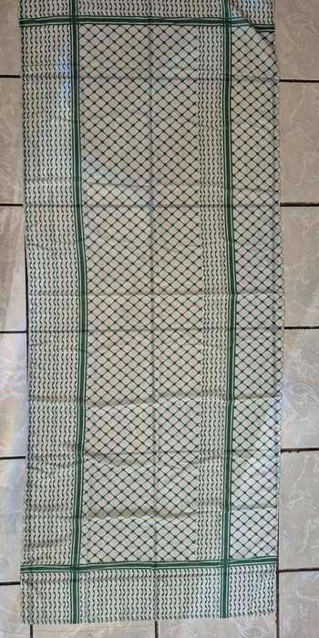 Palestinian kefiya green scarf 180 cm x 65 cm Palestine scarf