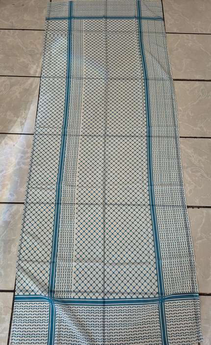 Palestinian kefiya chiffon scarf blue 180 x 65 cm Palestine scarf