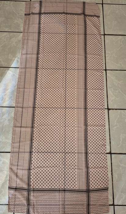Palestinian chiffon brown kefiya scarf 180 cm x 65 cm brown Palestine scarf