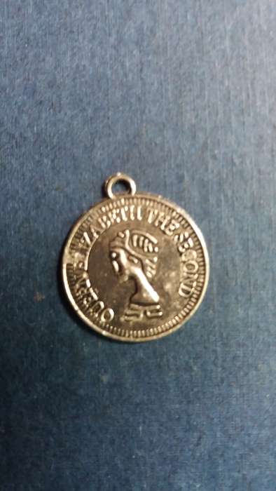 Queen  Elizabeth 2nd  Coin Replica Pendant with loop