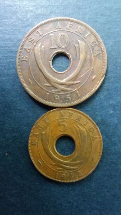 East Africa 1951 10 cent & 1942 5 cent * 2 x coins*