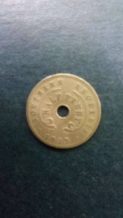 Southern Rhodesia 1939 1/2 penny - Mintage 480 000 * King George VI*