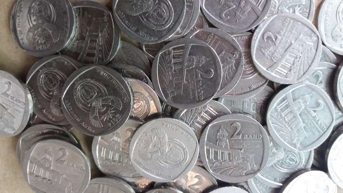 South Africa lot of 50 Union Building R2 coins 2013/2014