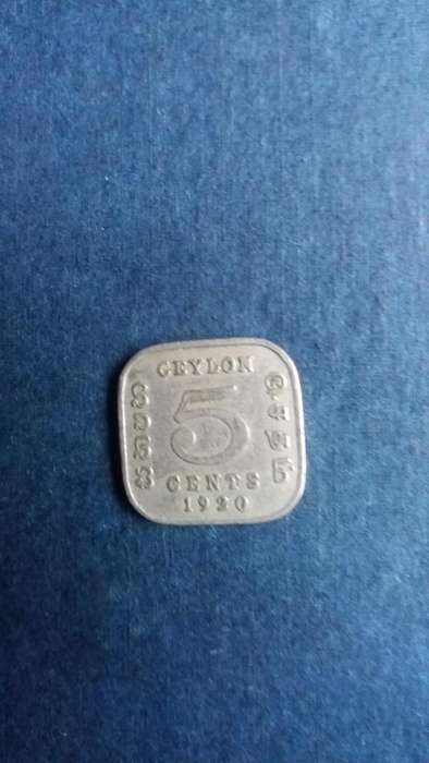 Ceylon 1920 5 cents * King George V* - Mintage 6 000 000