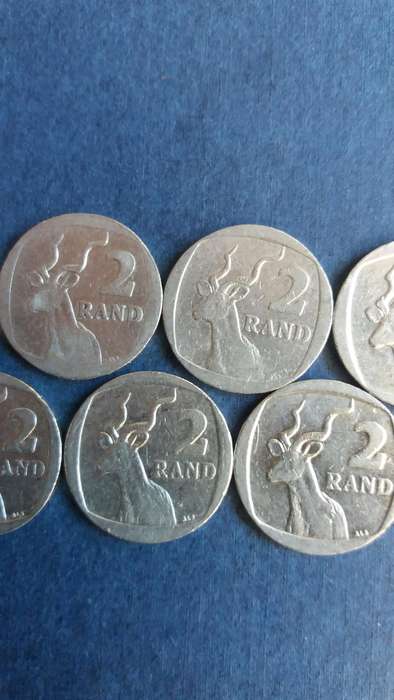 South Africa 1998, 1999, 2000, 2002, 2003, 2004, 2005, 2007 & 2008 R2 * 9 x coins*