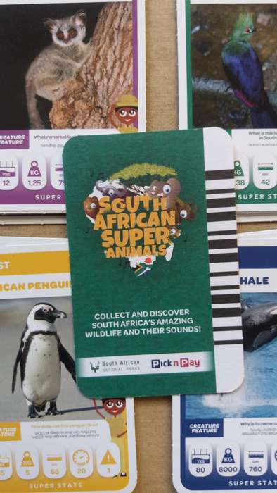 Pick n Pay Super Animals Green Cards 73 cards in sequence & 46 duplicates