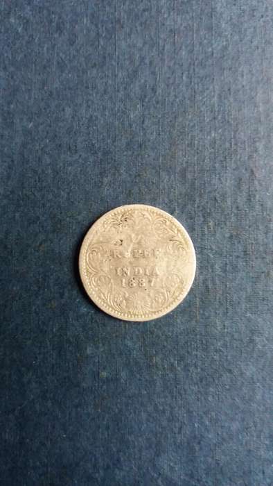 India 1887 1/4 Rupee - Queen Victoria * 91,7 % Silver*