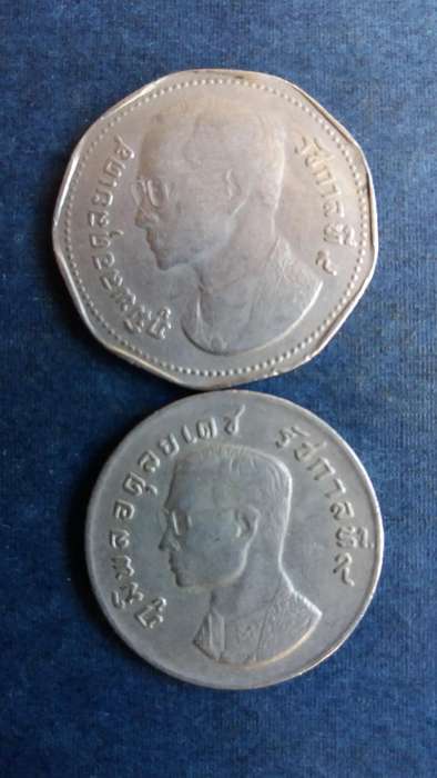 Thailand 1972 5 Baht & 1974 1 Baht * 2 x coins*
