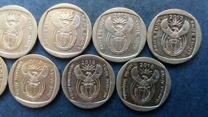 South Africa 2009, 2010, 2011, 2012, 2013, 2014, 2015, 2016 & 2018 R1 * 9 x coins*