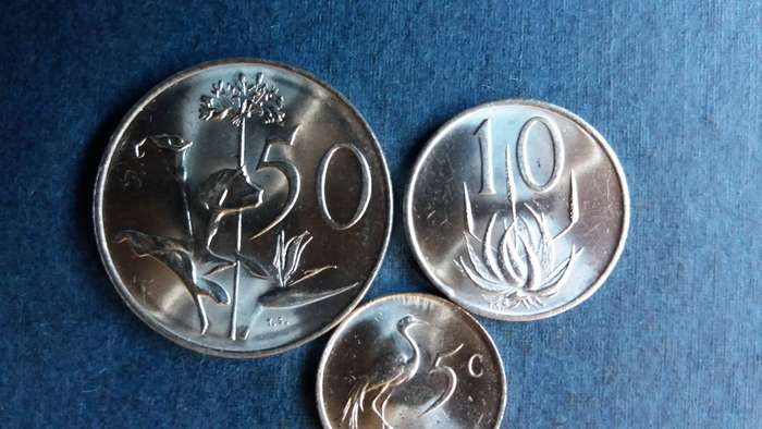 South Africa 1982 50 cent, 10 cent & 5 cent * J. Vorster* 50 cent Mintage 2 069 999