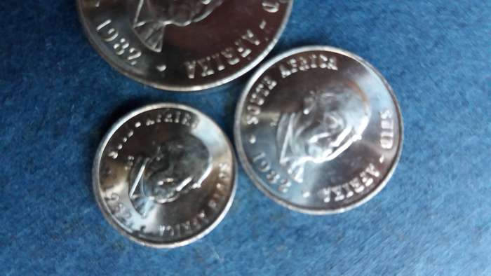 South Africa 1982 50 cent, 10 cent & 5 cent * J. Vorster* 50 cent Mintage 2 069 999