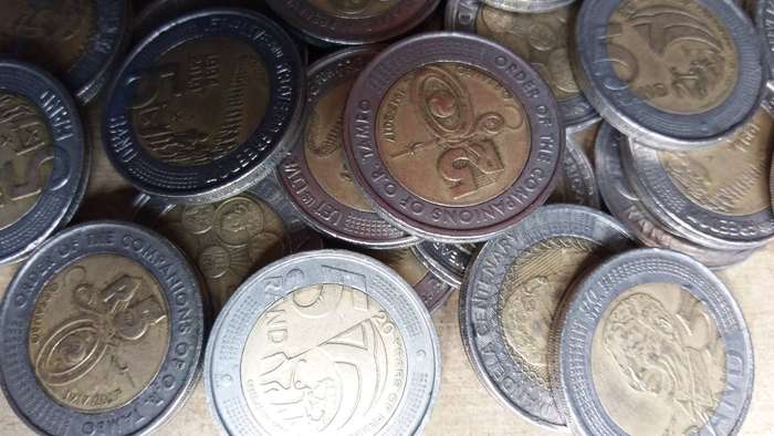 South Africa lot of 50 commemorative R5 coins