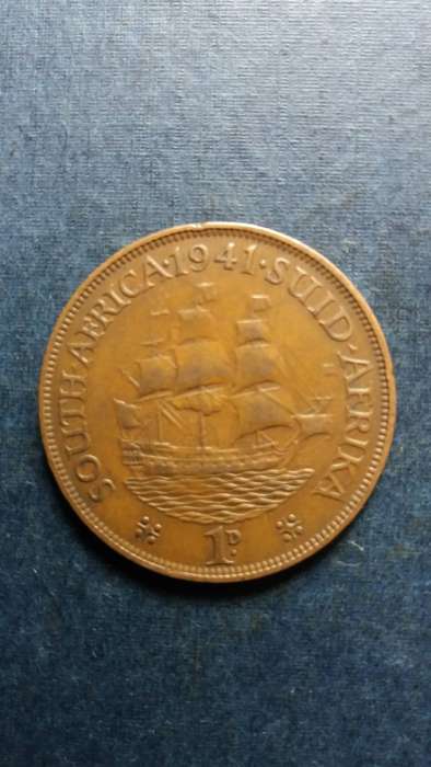 South Africa 1941  1 Penny * George VI -  Mintage  7 870 735*