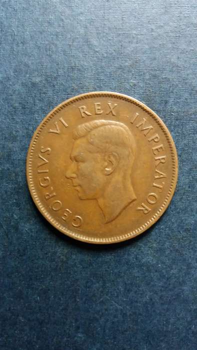 South Africa 1942  1 Penny * George VI -  Mintage  14 427 779*