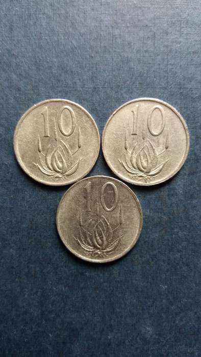 South Africa 2nd Decimal 10 cent * President Heads* 3 x coins