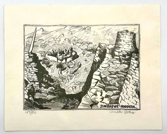 South African Lithographs by Walter Battiss (12 Signed Prints)