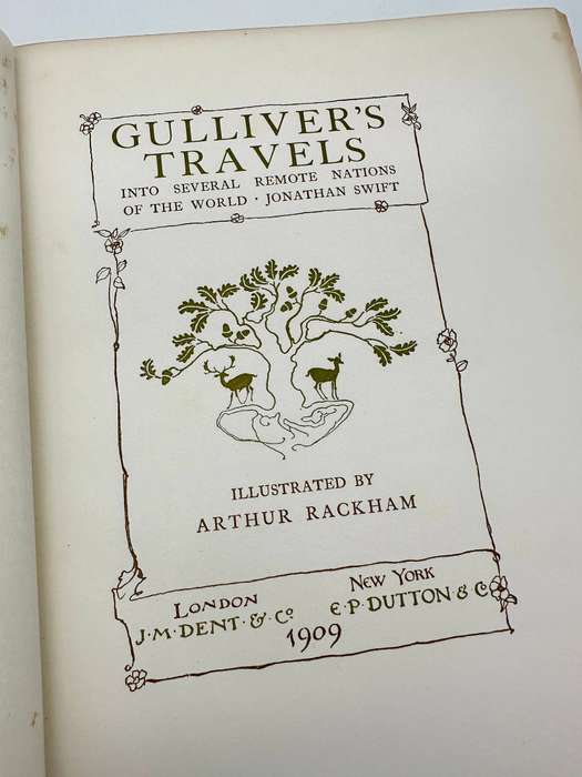 Gulliver's Travels (Illustrated and Signed by Arthur Rackham)