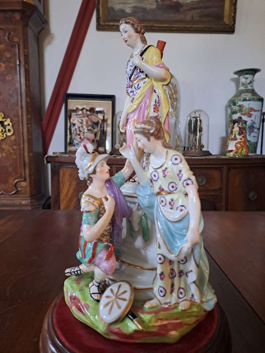 Jason and Medea at the Altar of Diana. Porcelain Greek mythology
