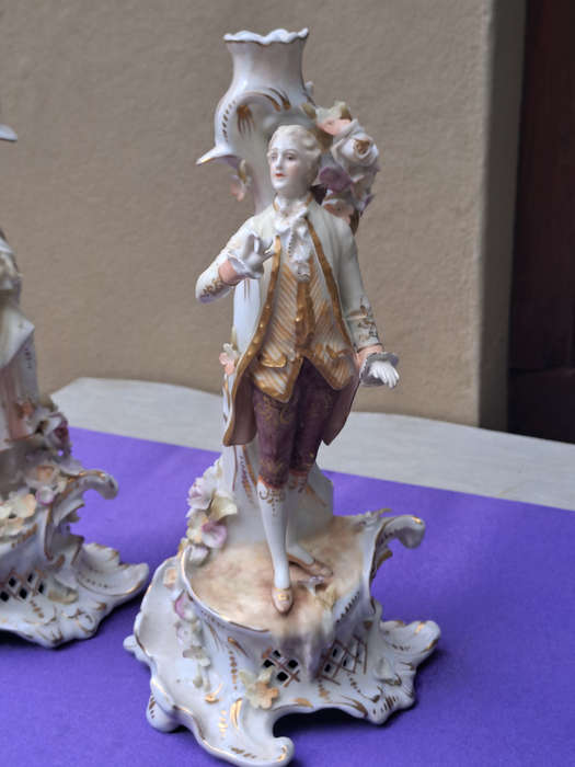 Antique Pair of C.G. Schierholz and Son ca 1880-1906 Candle Holders 25cm tall