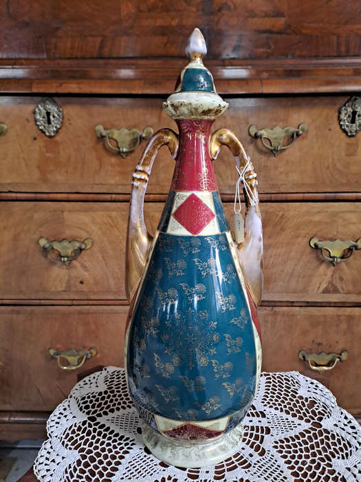 Large 19th century lidded ROYAL VIENNA VASE signed Kaufmann