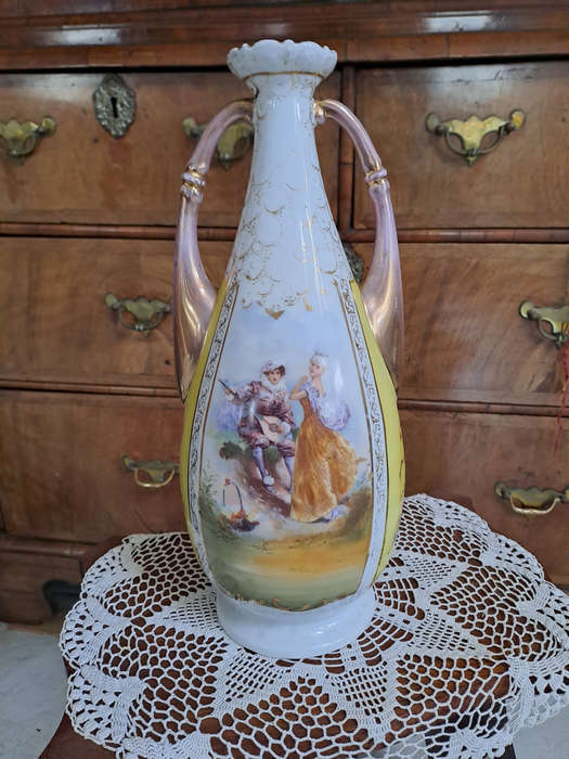 Large 19th century Vienna Vase 35.5cm