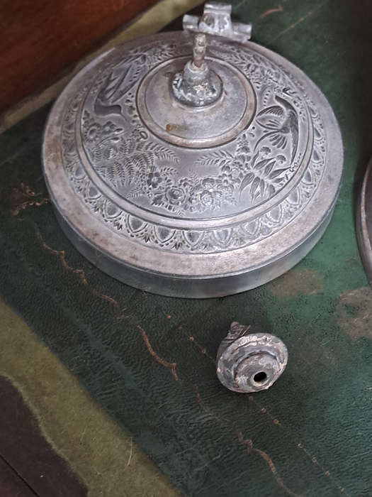 Meridian silver company massive decorated Victorian insulated water pitcher silver plate