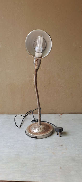 Ikea Vintage Metal Chrome Desk lamp Format A0301 Space Age Style Max 75W