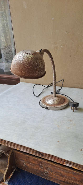 Ikea Vintage Metal Chrome Desk lamp Format A0301 Space Age Style Max 75W
