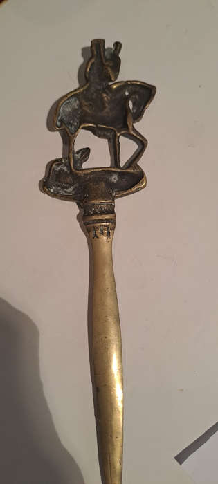 Old The Huntsman brass letter opener