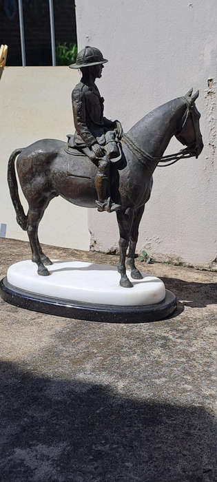 High quality bronze 28kg unknown rider  Buks Theron 1900'S