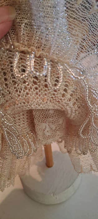 Stunning Tall hand beaded and 1/2body porcelain figurine ONE OF A KIND