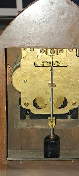 English Tame Side Single Fusee Beehive Tombstone Bracket Mantel Clock