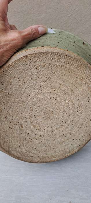 Lovely large stoneware studio potter ashtray