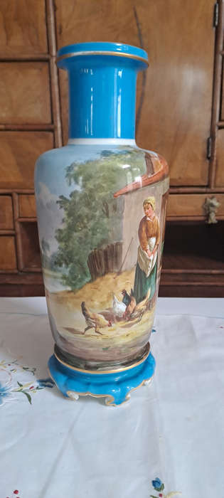 Hand pained sevres style porcelain vase stunning.REDUCED...