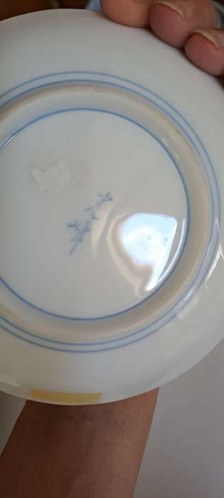 Japanese blue hydrangea sushi plate