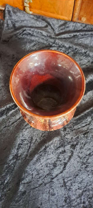 West German Jasba Keramik Pottery drip glaze bubble vase stunning