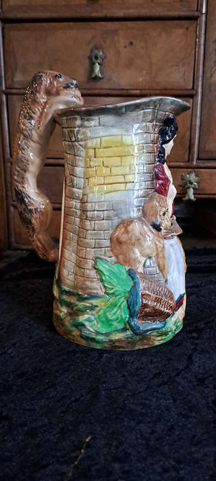 Burleigh Ware Art Deco Old Feeding Time Water Jug Made In England 1940s