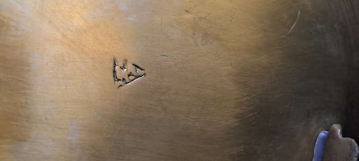 Pair of brass vintage pot plant holders