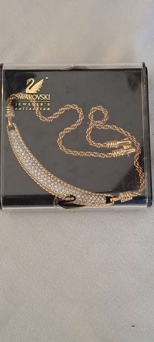 ca 1980's stunning gold plated Swarovski necklace